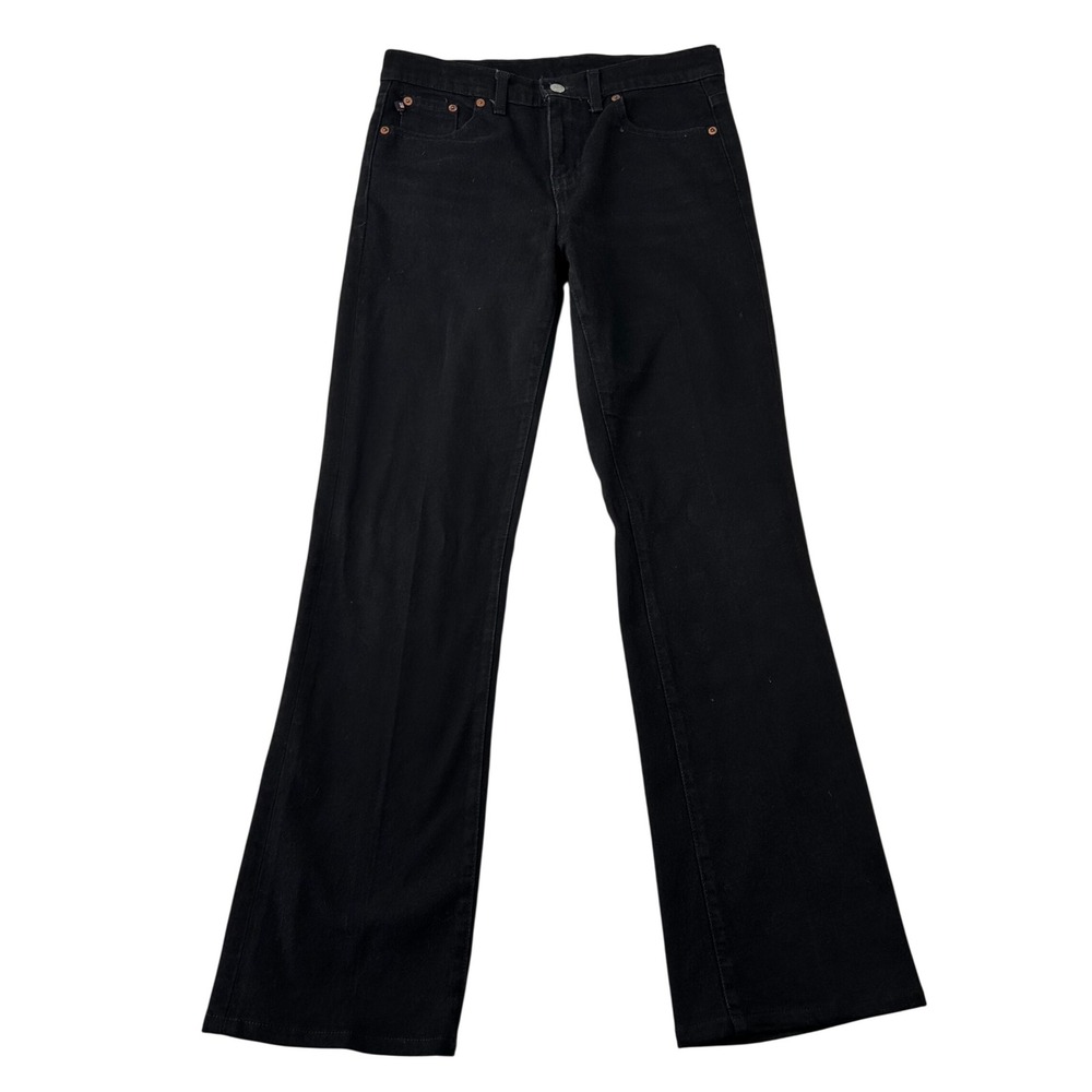 Vtg Polo Jeans Ralph Lauren Womens 4 Black Classic Bootcut Stretch Denim Y2K